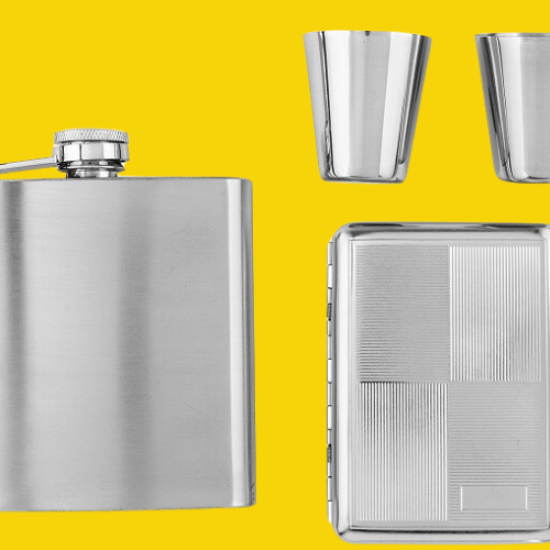 Hip flasks gift set