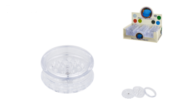Dreamliner Grinder 3tlg. Plastik transparent, Ø 6cm, H. 2,5cm