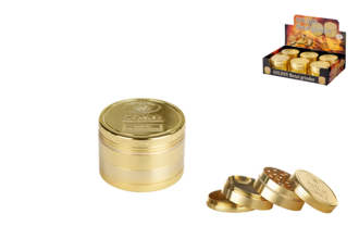 Dreamliner Grinder 4tlg. Goldbarren Metall goldfarben, H. 3,5cm Ø 5cm