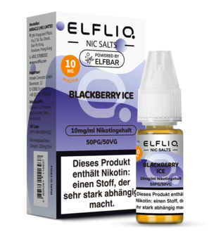 ELFBAR Elfliq SALT Liquid 10mg Blackberry Ice 10ml
