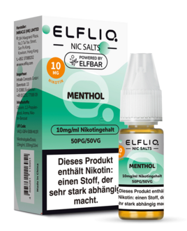 ELFBAR Elfliq SALT Liquid 10mg Menthol 10ml