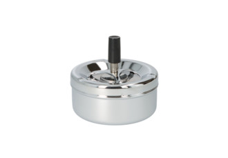 Angelo spinning ashtray, metal chrome, Ø 11 cm
