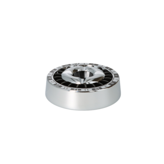 Angelo Aschenbecher, Metall/ Kunststoff chrom Smokeless Roulette, Ø 13cm