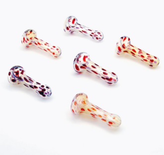 Super Heroes Glaspfeife transparent/rot 11cm, 6er Pack