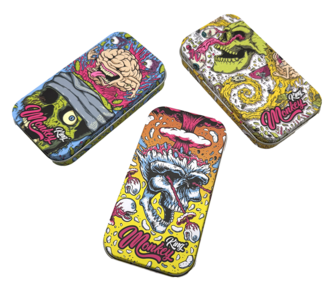 Monkey King Metallboxen Skulls Designs, 11,8x6,3x2cm