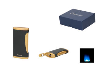 Caseti lighter Wide Flat black matt/gold with Punch Ø8mm