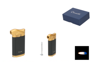 Caseti lighter piezo/pipe tamper black matt/gold