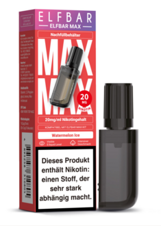 ELFBAR MAX Refill Container Watermelon Ice 10ml, Nikotingehalt 20mg/ml