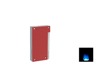 Caseti Feuerzeug Flat Flame, chrom/rot