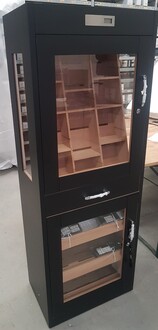 Angelo Humidor Cabinet black 55x35x150cm