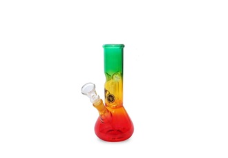 Glasbong konisch Ice+Percolator Multicolor, 20cm Ø 3,5cm, Chillum 14,5 Schliff