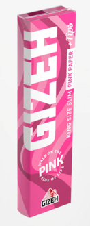 GIZEH pink King Size Slim mit Tips, extra fine, 34 Blatt 