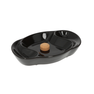 Angelo pipe ashtray, ceramic black 2 shelves, Ø 14.5cm