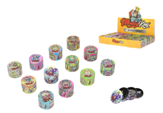 Monkey King Grinder 4tlg. Metall versch. Motive, Ø 5cm, H. 3,7cm