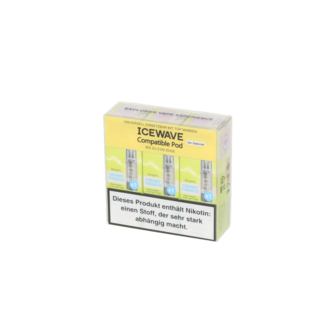 3x ICEWAVE Pod Vanilla Cream Tobacco 20mg/ml ca. 700 Züge/Pod