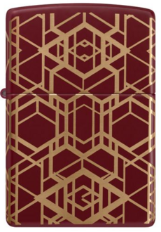Zippo 60007510 46021 Grid Pattern Design Merlot