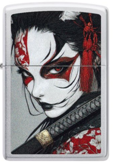 Zippo 60007516 205 Samurai Woman Design Satin Chrome