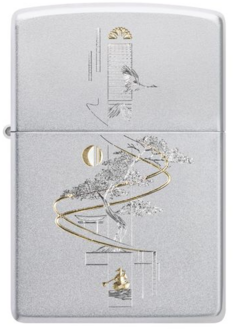 Zippo 60007517 205 Tree Design Satin Chrome