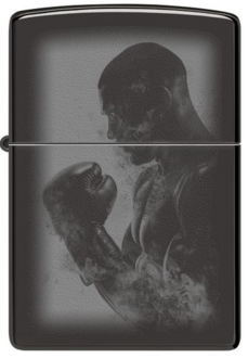 Zippo 60007519 24756 Boxer Design High Polish Black