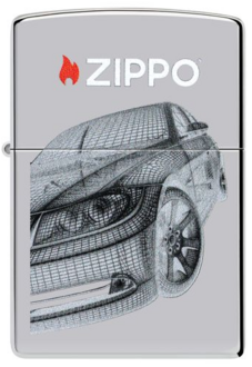 Zippo 60007563 250 Modern Car Design 2 High Polish Chrome