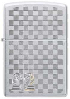 Zippo 60007565 205 Chess Design Satin Chrome