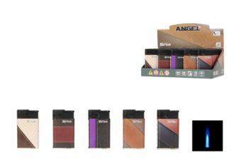 Angel piezo lighter Jetflame leather look