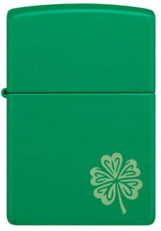 Zippo 60007544 48629 Lucky Clover Design Grass Green Matte