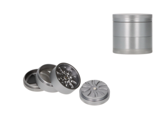 Super Heroes Grinder 4tlg. Aluminium grau, Ø5cm H.5cm