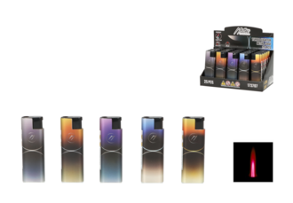 Matteo Turbo lighter, metal case with touchable label, 5 Colours