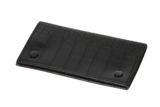 tobacco pouch black with 3 zipper, pu inside 