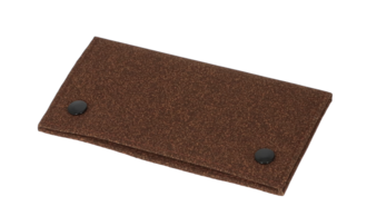 tobacco pouch dark brown with 3 zipper, cork + pu inside 