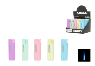 Angel lighter 1xJet metal case 5 pastel colors assorted