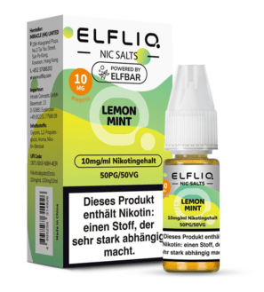 ELFBAR Elfliq SALT Liquid 10mg Lemon Mint 10ml
