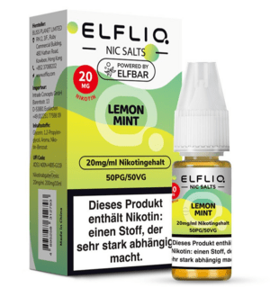 ELFBAR Elfliq SALT Liquid 20mg Lemon Mint 10ml