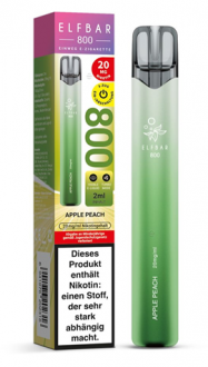 ELFBAR 800 Einweg E-Zigarette Apple Peach 20mg/ml ca.800 Züge