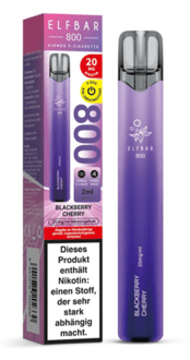 ELFBAR 800 Einweg E-Zigarette Blackberry Cherry 20mg/ml ca.800 Züge