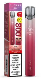 ELFBAR 800 Einweg E-Zigarette Cola 20mg/ml ca.800 Züge