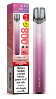 ELFBAR 800 Einweg E-Zigarette Peach Ice 20mg/ml ca.800 Züge