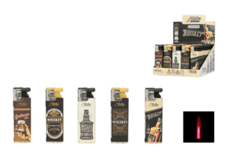 Matteo Feuerzeug Turbo gummiert Whiskey, nachfüllbar