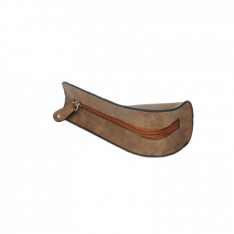 Pfeifentasche 1er 19x8x5,5 cm, Lederimitat dunkelbraun
