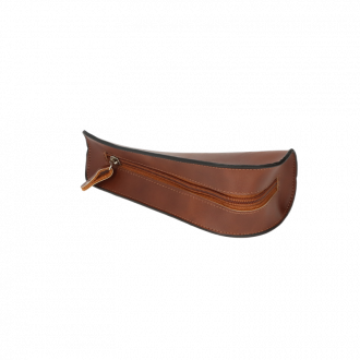 Pfeifentasche 1er 19x8x5,5 cm, Lederimitat hellbraun