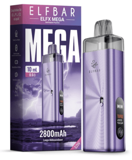 ELFBAR ELFX MEGA Refillable Kit, purple, 2800mAh, 10ml/0,6Ω