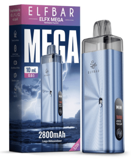 ELFBAR ELFX MEGA Refillable Kit, cyan, 2800mAh, 10ml/0,6Ω
