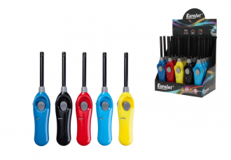 Eurojet Stabfeuerzeug Fireman Piezo, 5 Farben, 23 cm