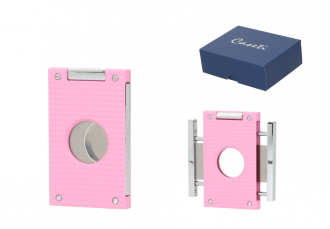 Caseti Cigar Cutter Chrome/pink patters, 2 Blades