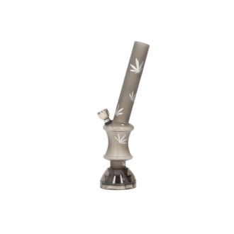 Dreamliner Acrylbong Hanf transparent schwarz, H.20cm, Ø2cm, Metallchillum