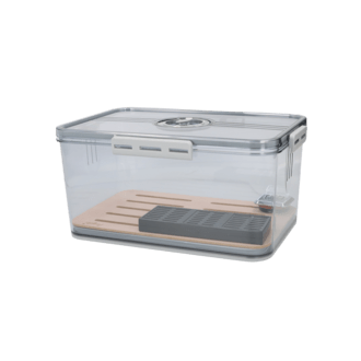 Angelo Humidor Clickbox, Kunststoff transparent smokey, BxTxH 32x22x16 cm, für ca. 75 Zigarren