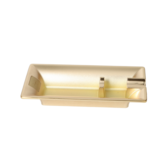 Angelo Zigarrenascher, Metall goldfarben 1 Ablage, 16x 8,5x 3cm