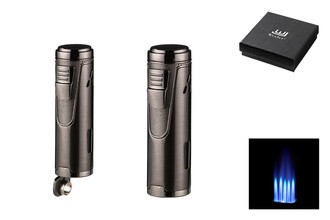 Winjet Feuerzeug Anton 5xJet, anthrazit mit Bohrer 10mm