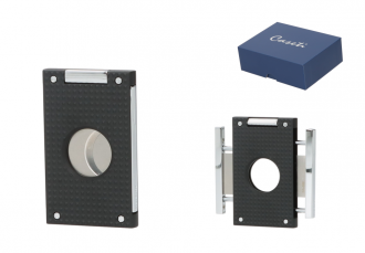 Caseti Cigar Cutter Chrome/Black patters, 2 Blades